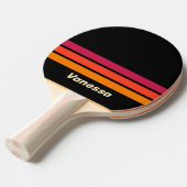Retro VHS Across Striping with Name 卓球ラケット (正面アングル)