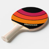 Retro VHS Circle Stripe with Name 卓球ラケット (正面アングル)