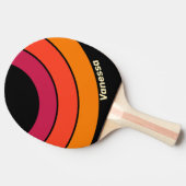 Retro VHS Circle Stripe with Name 卓球ラケット (横)