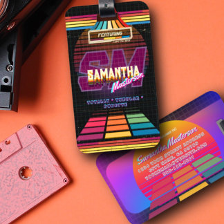 Retro VHS Initial Name Letter Monogram Luggage Tag ラゲッジタグ