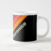 Retro VHS Stripes with Name ジャンボコーヒーマグカップ (右)