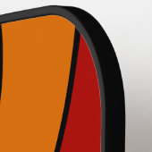 Retro Vibe Rainbow Circle Stripe with Name ピックルボールラケット (左詳細)