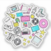Retro Vibes: 80s Throwback Icons  シール (正面)