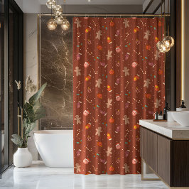 Retro Vibes Curtain Pastel Holiday Bathroom Fun シャワーカーテン
