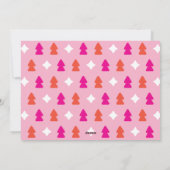 Retro Vibes Orange and Pink Holiday Card シーズンカード (裏面)