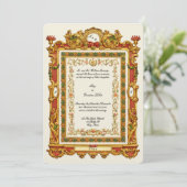 Retro Victorian Era 1858 Baroque Rococo Style 招待状 (スタンド正面)