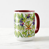 Retro Victorian Era Blackberries マグカップ (正面右)