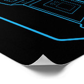 Retro Video Game Arcade Cabinet  ポスター (角)