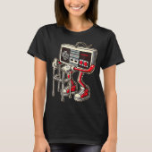 Retro Video Game Controller With Walker Funny Game Tシャツ (正面)
