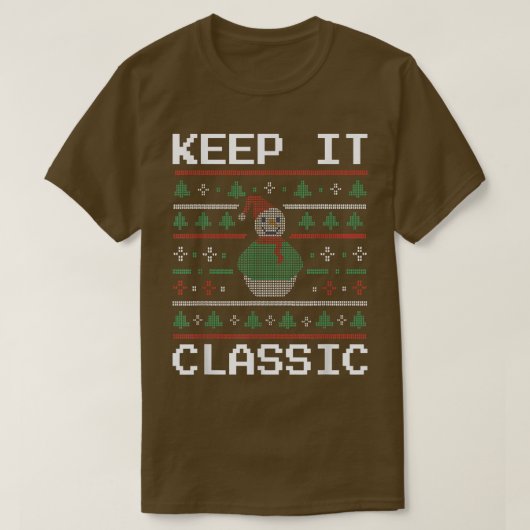 Retro Video Game Lovers Gaming Gamers Pixel Santa  Tシャツ (デザイン正面)