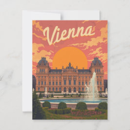 Retro Vienna Travel ポストカード