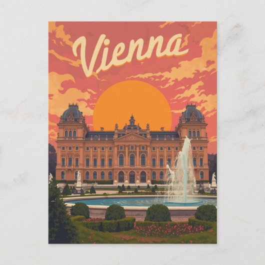 Retro Vienna Travel ポストカード (正面)