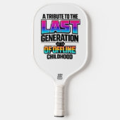 Retro Viewmaster Badge: Last Generation of Offline ピックルボールラケット (裏面)
