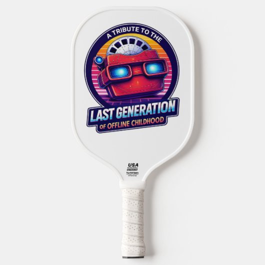 Retro Viewmaster Badge: Last Generation of Offline ピックルボールラケット (正面)