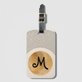 Retro Vintage 1920s minimalist geometric Monogram  ラゲッジタグ