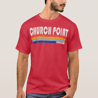 Retro Vintage 70s 80s Style Church Point Louisiana Tシャツ