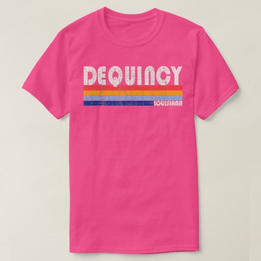 Retro Vintage 70s 80s Style DeQuincy Louisiana  Tシャツ (デザイン正面)