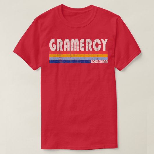 Retro Vintage 70s 80s Style Gramercy Louisiana Tシャツ (デザイン正面)