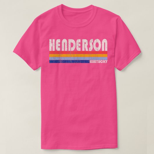 Retro Vintage 70s 80s Style Henderson Kentucky Tシャツ (デザイン正面)