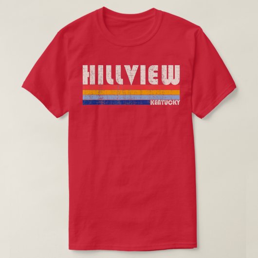 Retro Vintage 70s 80s Style Hillview Kentucky Tシャツ (デザイン正面)