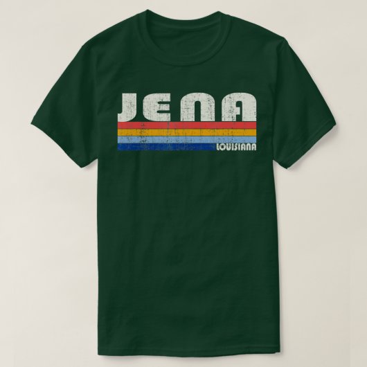 Retro Vintage 70s 80s Style Jena Louisiana Tシャツ (デザイン正面)