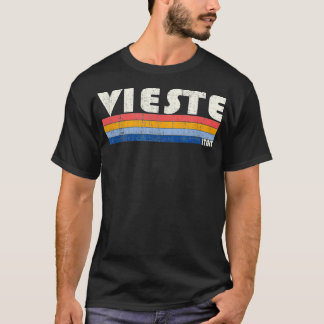 Retro Vintage 70s 80s Style Vieste, Italy  Tシャツ