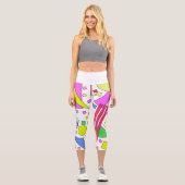 Retro Vintage 80s and 90s Style カプリレギンス (正面)