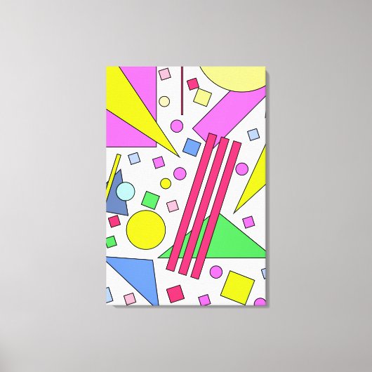 Retro Vintage 80s and 90s Style キャンバスプリント (正面)