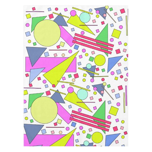 Retro Vintage 80s and 90s Style テーブルクロス (正面)
