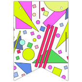 Retro Vintage 80s and 90s Style バンティングフラッグ (第3の旗)