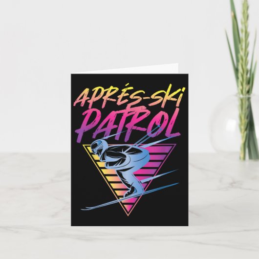 Retro Vintage 80s Apres Ski Patrol カード (正面)