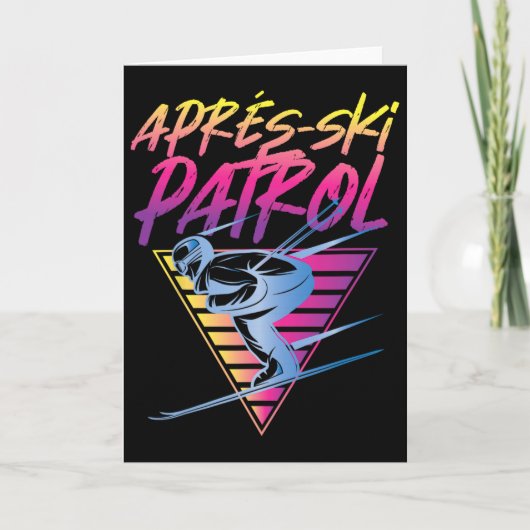 Retro Vintage 80s Apres Ski Patrol _1  カード (正面)