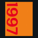 Retro Vintage 90s Custom Year Personalized  ポスター<br><div class="desc">Retro Vintage 90s Custom Year Personalized Poster... 
Place a special year for you in the most beautiful corner of your home!</div>