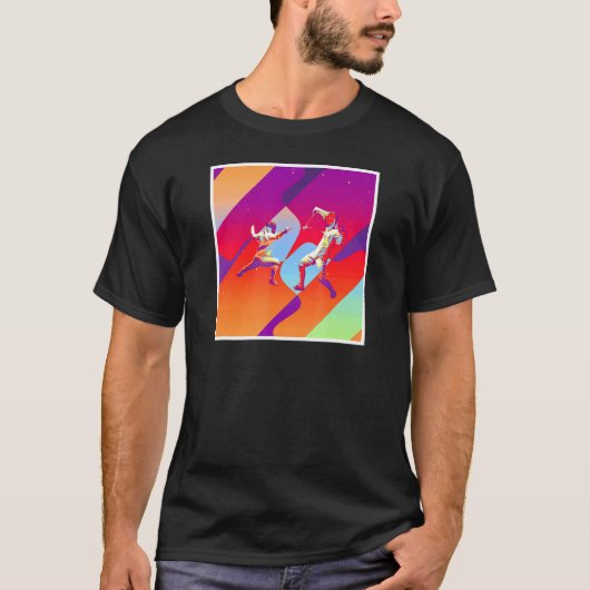 Retro Vintage Aesthetic Fencing Tシャツ (正面)