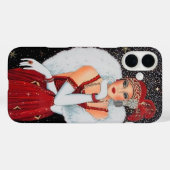 Retro vintage Art Deco lady Case-Mate iPhoneケース (裏面 (横))