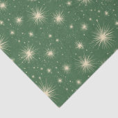 Retro Vintage Atomic Starbursts on Green 薄葉紙 (詳細)