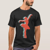 Retro Vintage Ballet Dancer Tシャツ (正面)
