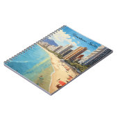 Retro Vintage Benidorm Spain Travel Mediterranean ノートブック (左側)