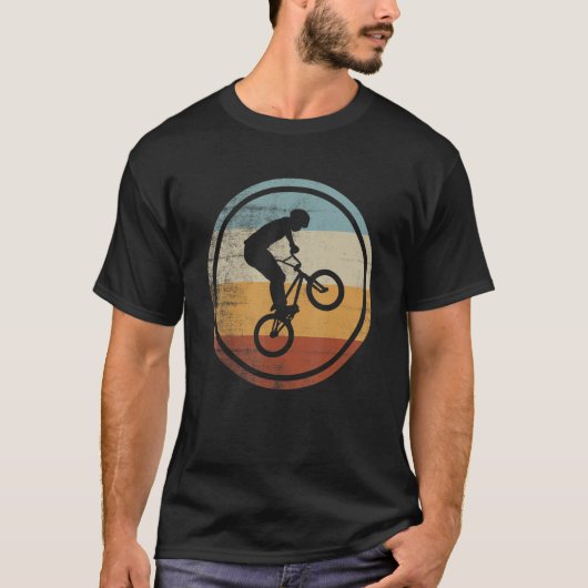Retro Vintage BMX Rider Bike BMX Tシャツ (正面)
