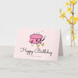 Retro Vintage Cake Birthday Card カード