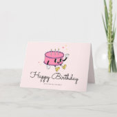 Retro Vintage Cake Birthday Card カード (正面)