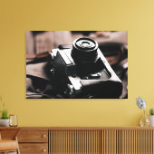 Retro, vintage camera image on canvas キャンバスプリント (インサイチュ (リビング))