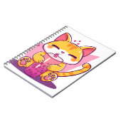 Retro Vintage Cat ノートブック (左側)