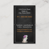 Retro/vintage chalkboard business card 名刺 (裏面)