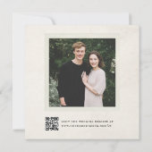 Retro Vintage Champagne Purple Wedding セーブザデート (裏面)