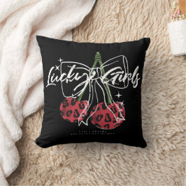 Retro Vintage Cherry Quote Typography  クッション