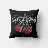 Retro Vintage Cherry Quote Typography  クッション (裏面)