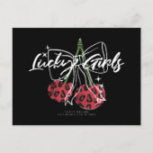 Retro Vintage Cherry Quote Typography  ポストカード (正面)