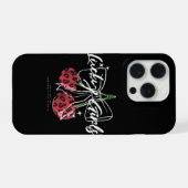Retro Vintage Cherry Quote Typography  iPhoneケース (裏面横)