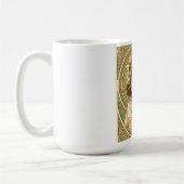 retro vintage child with flowers コーヒーマグカップ (左)